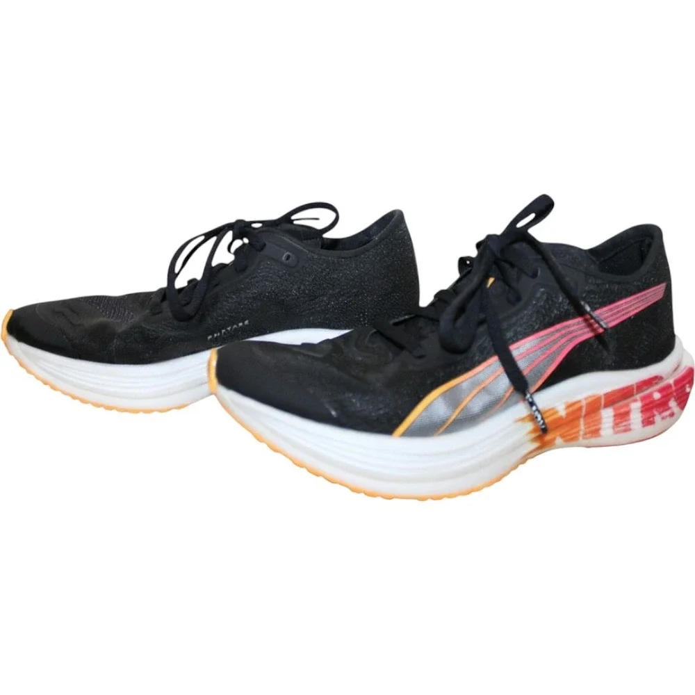 Puma Deviate Nitro Elite 2 Running Shoes Women 5.5 Black Pink 309696-01